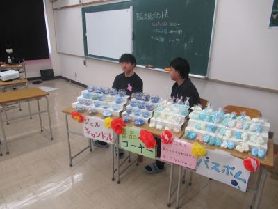 景品のジェルキャンドルなど